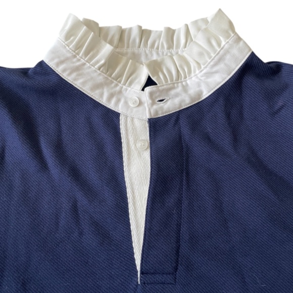 Soft Surroundings Navy Shirt Size Medium Petite - Picture 4 of 8